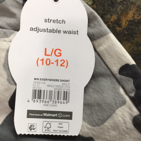 NWT Wonder nation stretch, adjustable waist, shorts. Size 10-12 - Picture 4 of 9